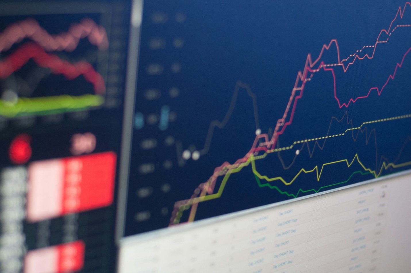 graph illustration of stock changes